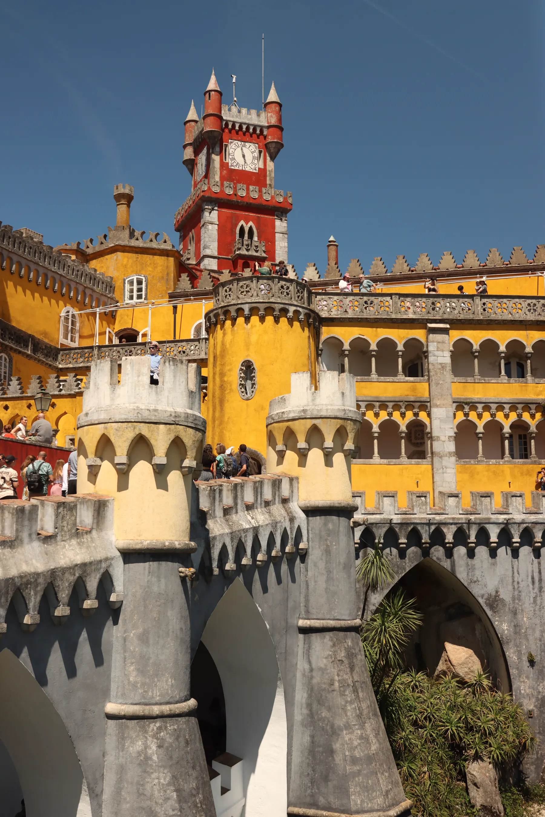 Colorful architecture of Pena Palace in Sintra, Portugal